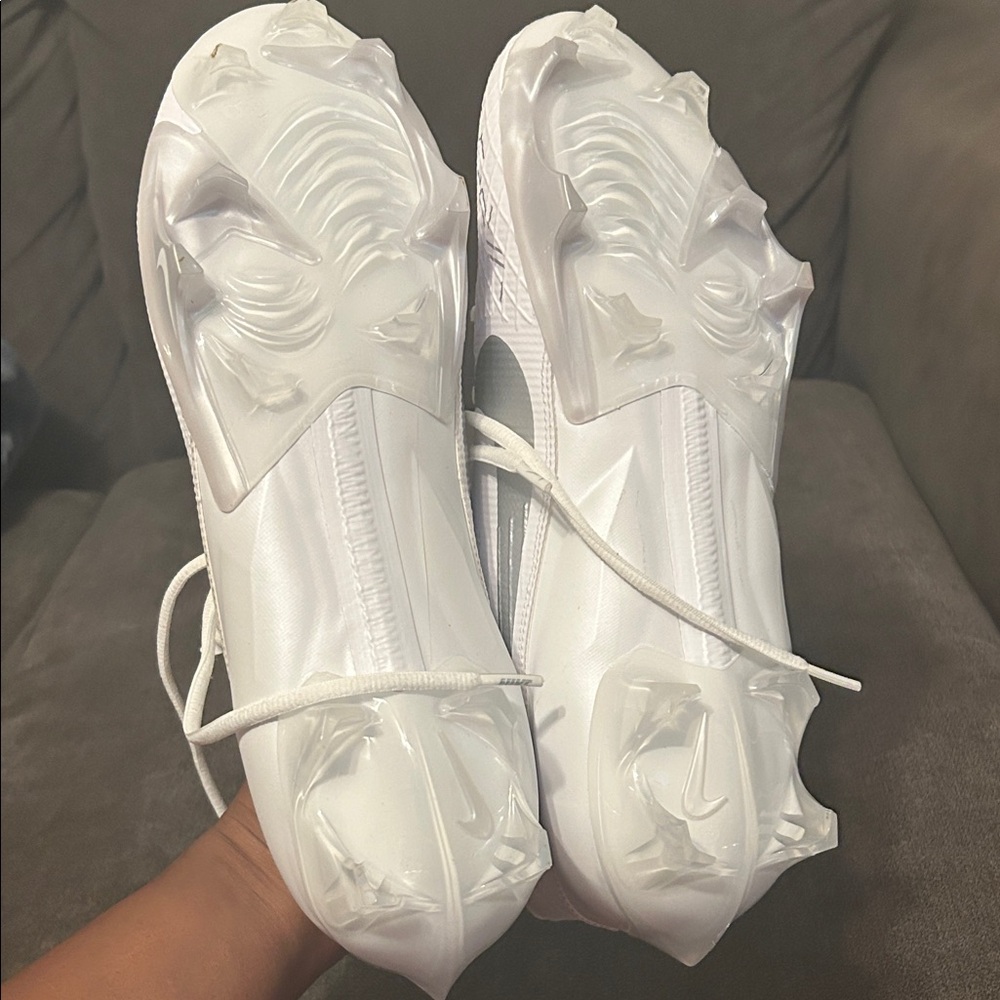 Nike Vapor Edge Elite 360 2 Men’s White&Silver Football Cleats:NEW NO BOX - Picture 3 of 14